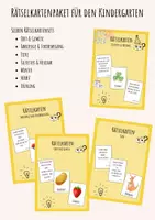 Vorschau - Spiele - Rätselkarten Paket für den Morgenkreis - Deckblatt