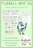 Vorschau - Arbeitsblätter - Fußball WM 2026 - Materialpaket Lesen & Schreiben für Klasse 3/4 - Deckblatt