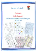 Vorschau - Spiele - Endlaute "a" und "er": Materialpaket - Deckblatt