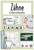 Vorschau - Unterrichtsreihen - Zähne - GESAMTPAKET - Klasse 1/2 - differenziert - Deckblatt