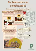 Vorschau - Stundenentwürfe - Die Reformation im Komplettpaket – 5 Unterrichtsstunden + Lernkontrolle mit Lösungen - Deckblatt