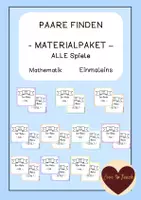 Vorschau - Spiele - Materialpaket Alle Paare finden Einmaleins Spiele zu jeder Reihe Mal und Geteilt - Deckblatt