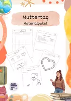Vorschau - Mal- und Bastelvorlagen - Muttertag - Materialpaket Karten und Elfchen - Deckblatt