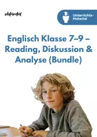 Vorschau - Unterrichtsreihen - Englisch Klasse 7–9 – Reading, Diskussion & Analyse (Bundle) - Deckblatt