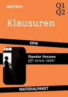 Vorschau - Arbeitsblätter - Materialpaket: 4 Deutschklausuren zu Fontanes „Effi Briest“ (Oberstufe) inkl. EWH - Deckblatt