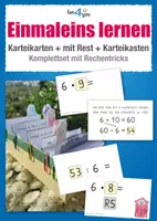 Vorschau - Mal- und Bastelvorlagen - Einmaleins lernen – Karteikarten + mit Rest + Karteikasten (Klasse 2/3) | Komplettset - Deckblatt