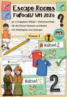 Vorschau - Stationenlernen - Fußball WM 2026 - Escape Rooms Sparpaket (Klasse 2) - Deckblatt
