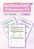Vorschau - Arbeitsblätter - Materialpaket If-Sentences/Conditionals 1 + 2 + 3 (Merkblätter + Übungen) - Deckblatt