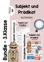 Vorschau - Arbeitsblätter - Satzglieder bestimmen Klasse 3 BUNDLE - Deckblatt