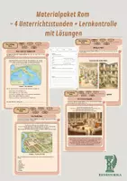 Vorschau - Unterrichtsreihen - Materialpaket Rom – 4 Unterrichtsstunden + Lernkontrolle mit Lösungen - Deckblatt