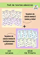 Vista previa - Tarjetas / Manipulativos - Pack de tarjetas de cálculo mental - Portada