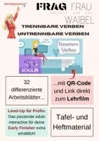 Vorschau - Stundenentwürfe - Trennbare & Untrennbare Verben (32 S. Material + Film + Interactive) - Deckblatt