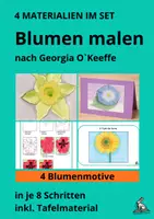 Vorschau - Arbeitsblätter - MATERIALPAKET: Blumen malen 🌼 Georgia O`Keeffe - Deckblatt