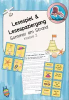 Vorschau - Arbeitsblätter - Bundle_Lesespaziergang & Lesespiel_Sommer am Strand - Deckblatt
