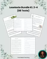 Vorschau - Arbeitsblätter - Materialpaket - Lesetexte Kl. 2-4 (88 Texte) - Deckblatt