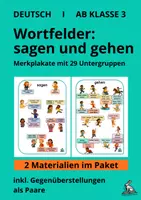 Vorschau - Poster - MATERIALPAKET - Wortfelder: sagen 🗨️ gehen 👣 Merkplakate - Deckblatt