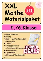 Vorschau - Unterrichtsreihen - XXL Mathe Paket 5.–6. Klasse | 100+ Arbeitsblätter, Merkblätter & fertige Unterrichtsmaterialien - Deckblatt