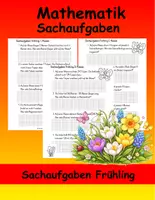 Vorschau - Arbeitsblätter - 🌸 Materialpaket Frühling – Sachaufgaben für die 1.–3. Klasse - Deckblatt
