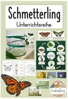 Vorschau - Unterrichtsreihen - Schmetterling - GESAMTPAKET - Klasse 1/2 - differenziert (analog & digital) - Deckblatt