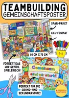 Vorschau - Mal- und Bastelvorlagen - Gemeinschaftsbild Klassengemeinschaft - Deckblatt