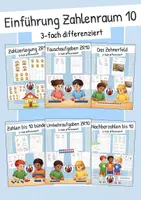 Vorschau - Arbeitsblätter - Wachsendes Paket - Einführung in den Zahlenraum 10 (differenzierte Arbeitsblätter) - Deckblatt
