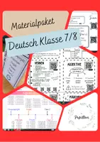 Vorschau - Stundenentwürfe - Materialpaket Deutsch Klasse 7/8 - Deckblatt
