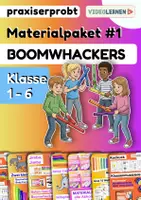 Vorschau - Stundenentwürfe - Boomwhackers Materialpaket #1 mit 15 hochwertigne, praxiserprobten Einzelmaterialien für Klasse 1–6 | Play-Along-Videos, Quiz & differenzierte Förderung - Deckblatt