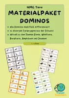 Vorschau - Spiele - Materialpaket mit diversen differenzierten Tierdominos - Deckblatt