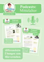 Vorschau - Arbeitsblätter - Materialpaket: Geolino-Podcasts "Mittelalter" - Deckblatt