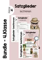 Vorschau - Unterrichtsreihen - Satzglieder bestimmen Klasse 4 BUNDLE - Deckblatt