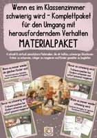 Vorschau - Arbeitsblätter - Wenn es im Klassenzimmer schwierig wird – Komplettpaket für den Umgang mit herausforderndem Verhalten Materialpaket - Deckblatt