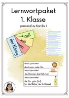 Vorschau - Arbeitsblätter - Lernwörter-Paket passend zu KariBu1 - Deckblatt