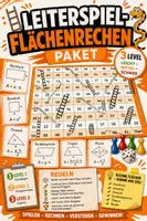Vorschau - Arbeitsblätter - Leiterspiel Sammlung: Berechnungen von Flächeninhalten - Deckblatt