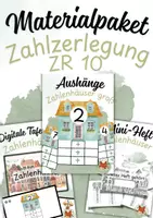 Vorschau - Arbeitsblätter - Materialpaket: Zahlenzerlegung im Zahlenhaus bis 10 (1. Klasse) - Deckblatt