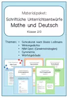 Vorschau - Stundenentwürfe - Materialpaket Unterrichtsentwürfe (schriftliche Entwürfe Mathe und Deutsch) - Deckblatt