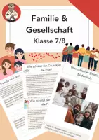 Vorschau - Stundenentwürfe - Familie im Wandel: Formen des Zusammenlebens (Klasse 7/8) - Deckblatt