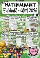 Vorschau - Stationenlernen - Fußball WM 2026 Grundschule | wachsendes Materialpaket | Lesen, Spielen & Rätseln Klasse 2-4 | Escape Room, Lesespur & Spiele - Deckblatt