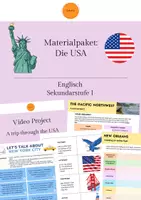 Vorschau - Spiele - Materialpaket: USA (Englisch in der Sek I) - wachsendes Paket - Deckblatt