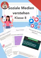 Vorschau - Stundenentwürfe - Soziale Medien verstehen: Influencer, Fake News & KI (Klasse 8) - Deckblatt