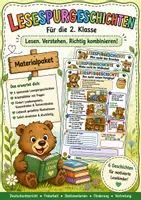 Vorschau - Arbeitsblätter - Materialpaket Lesespurgeschichten – Klasse 2 - Deckblatt