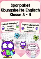 Vorschau - Arbeitsblätter - Materialpaket Englisch Übungshefte / Wiederholungshefte Kl. 3 - 4 - Deckblatt