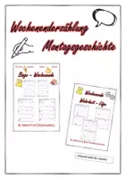 Vorschau - Arbeitsblätter - Wochenenderzählung, Montagsgeschichte - Materialpaket - Deckblatt
