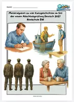 Vorschau - Arbeitsblätter - Paket: 4 Kurzgeschichten – Abschlussprüfung Deutsch 2027 RS BW - Deckblatt