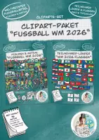 Vorschau - Arbeitsblätter - Cliparts-Bundle "Fussball WM 2026" / Figuren, Motive & Flaggen - Deckblatt