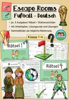 Vorschau - Arbeitsblätter - Fußball WM 2026 - Escape Rooms Sparpaket (Deutsch, Klasse 1-4) - Deckblatt