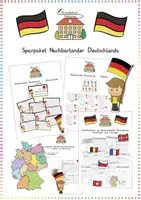 Vorschau - Arbeitsblätter - Nachbarländer Deutschlands: XXL Sparpaket - Sachunterricht - Kl. 3/4 (Flipbook, Plakat & Interaktiv) - Deckblatt