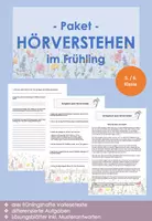 Vorschau - Arbeitsblätter - Paket Hörverstehen im Frühling – 3 frühlingshafte Hörverstehensübungen ür Klasse 5/6 (AFB I–III, DaZ-geeignet) - Deckblatt