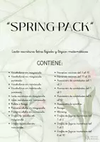 Vista previa - Juegos / Gamificación - SPRING PACK 20 recursos (letra ligada) - Portada