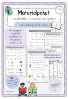 Vorschau - Arbeitsblätter - Lesen - Leseblätter/Lesehausaufgaben: Materialpaket: Klasse 1 (orientiert an Jo-Jo) - Deckblatt