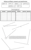 Vorschau - Arbeitsblätter - Winkel schätzen und messen (Materialpaket) - Deckblatt